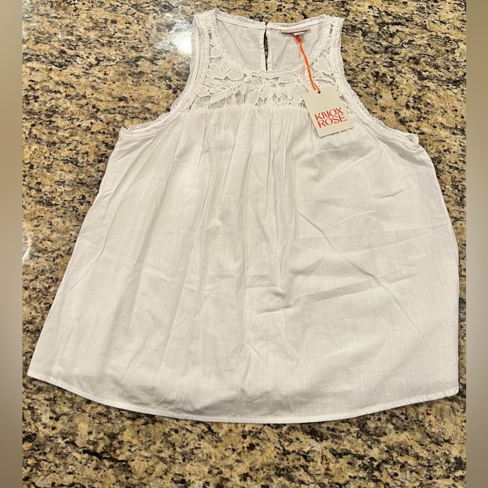 White Knox Rose Top